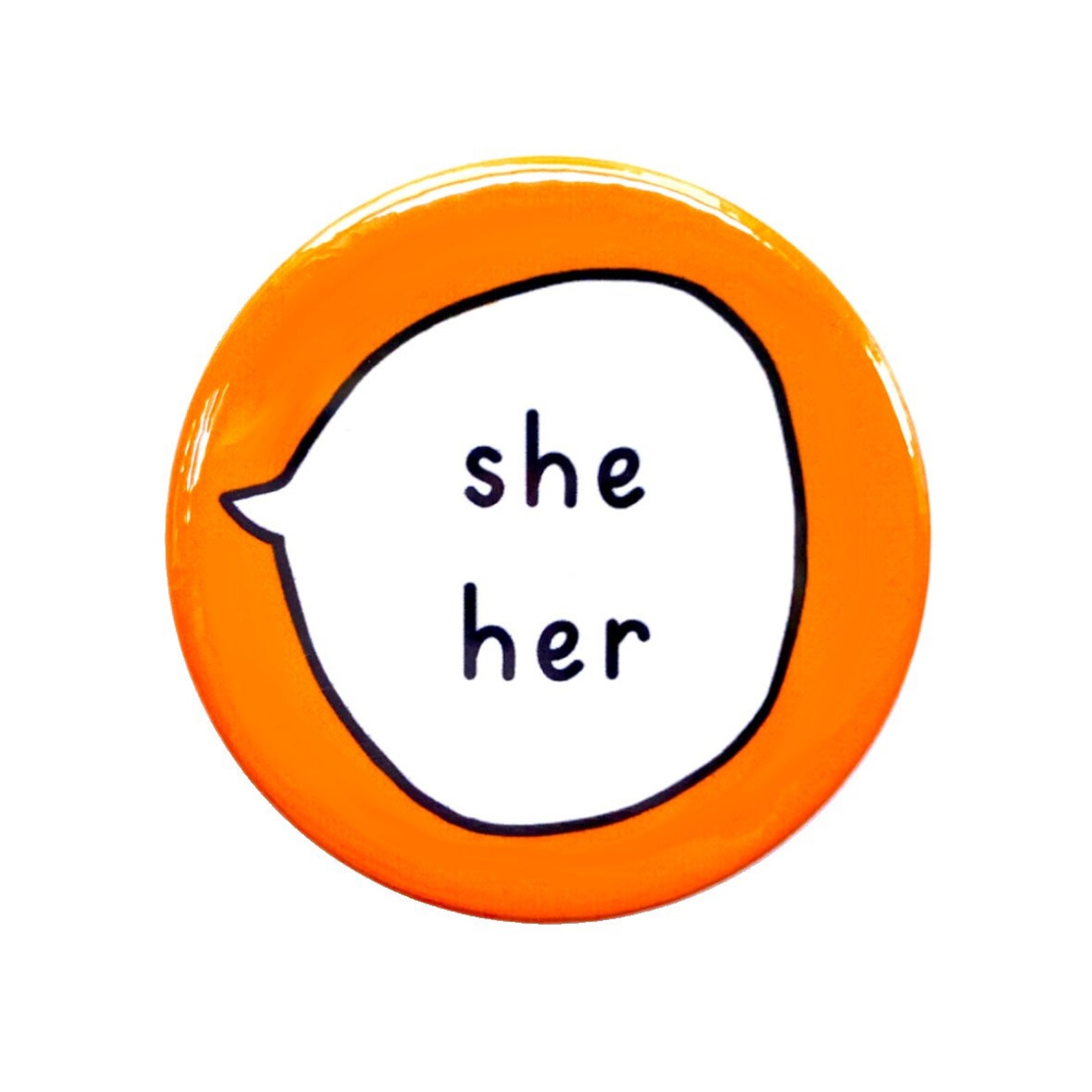 She Her. Gender Pronouns Pin Badge Button - Etsy