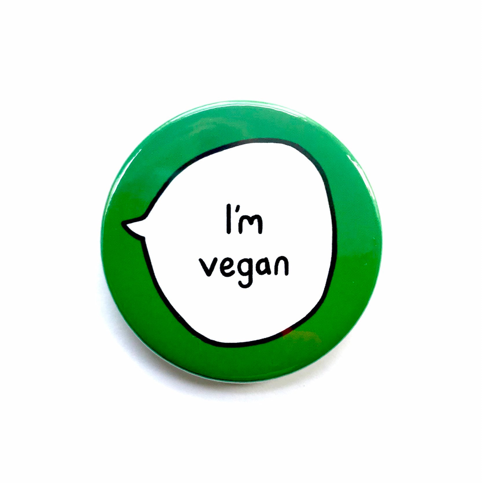 I M Vegan Veganism Pin Badge Button Etsy I M Vegan Veganism Pin Badge Button Etsy