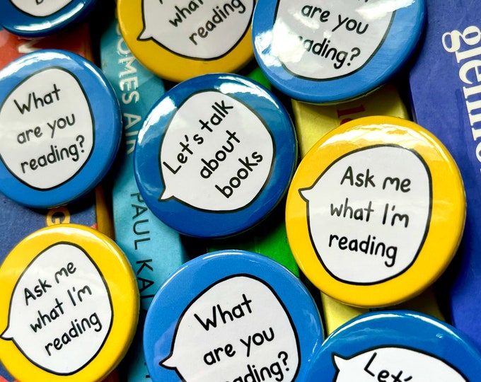 Book Lover - Bookworm - Pin Badge Button Gift Set Trio