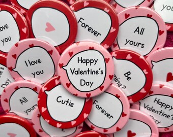 Valentine's & Galentine's Day Pin Badge Greetings Card