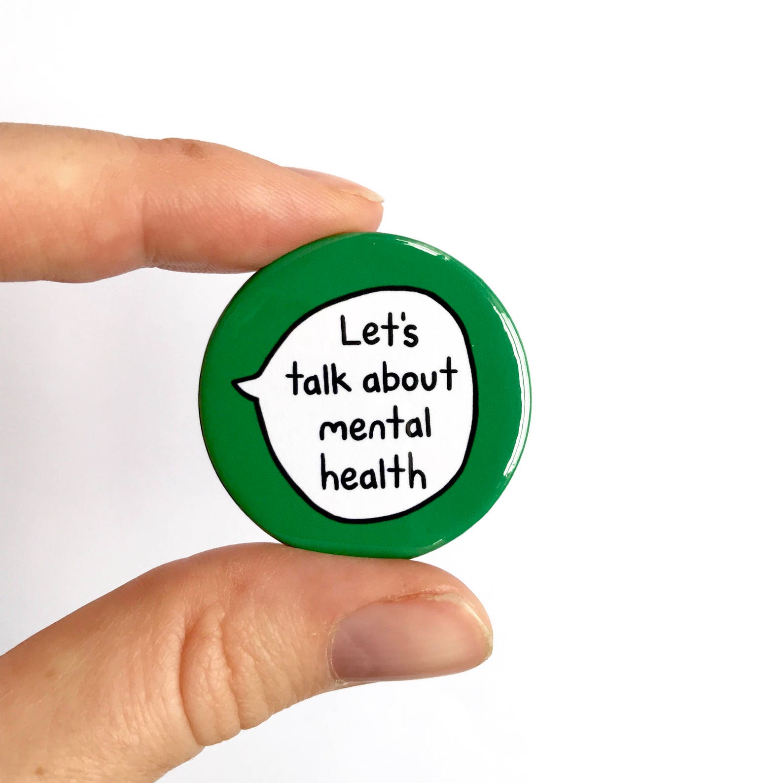 Let S Talk About Mental Health Pin Badge Button Etsy Australia