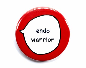 Guerrera de la Endometriosis - Insignia con Pin sobre Endometriosis - Pines de Comunicación para Personas con Discapacidad