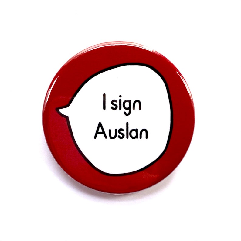 I Sign Auslan - Deaf, Hard of Hearing, Sign Language - Pin Badge Button image 1