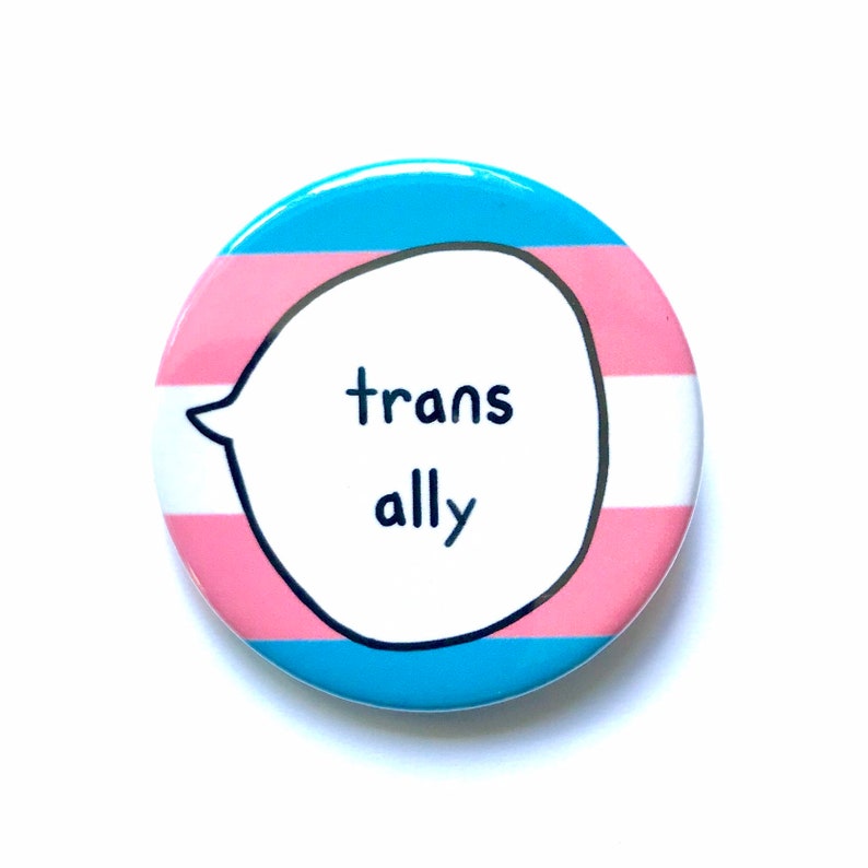 Trans Ally Pin Badge Button. Transgender Pride. | Etsy