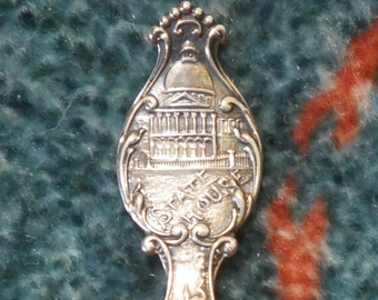 Sterling Boston Souvenir Demitasse Spoon Faneuil Hall State House