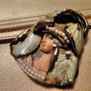 Fired Fantasies Pendant of Woman & Leaves