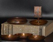 Smith Metal Arts Company Arts and Crafts Sterling Bronze Mixed Metal Smoking Set Heintz Metal Arts Shop Arts and Crafts