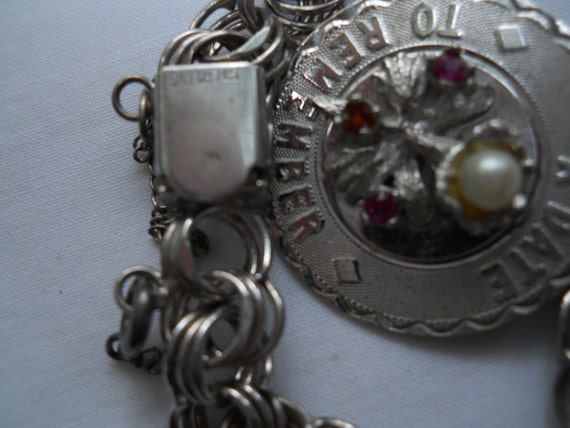 Sterling Charm Bracelet A Date To Remember Mother… - image 5