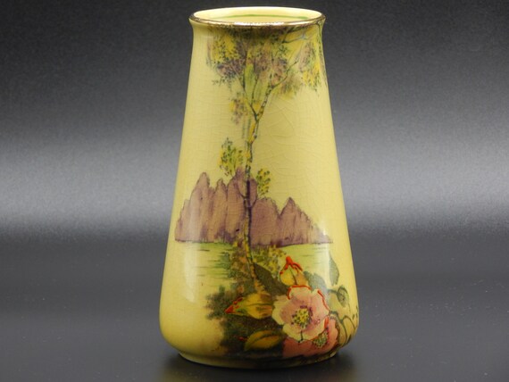 Royal Winton Grimwades Vase Scenic Vase English Porcelain Etsy