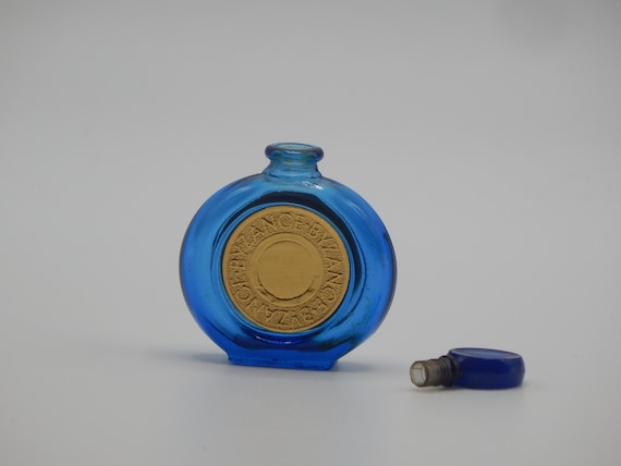 RARE Set of 3 Rochas Byzance Cobalt Blue Glass Pe… - image 7