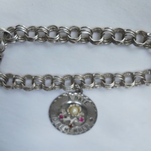 Sterling Charm Bracelet A Date To Remember Mother&#39;s Day 1971 Charm,  Vintage Starter Charm Bracelet Silver, Mom Gift Mother Baby Shower