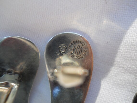 Cuff Links Sterling Abalone Taxco - image 5