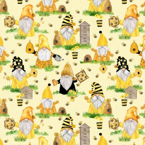 Beekeeper Gnomes Home is Where My Honey Is Bees Gonk Zipped Project Bag Small Sock Size Knitting Crochet Crafts image 4