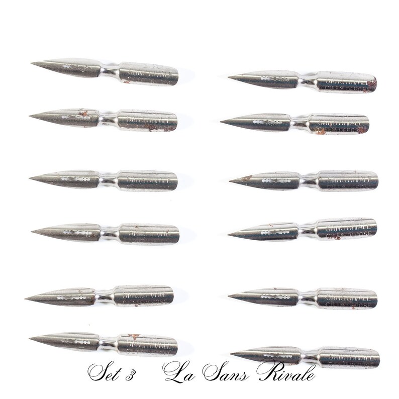 1 dozen La Sans RivoleVintage nib modern calligraphy Styles of Pointed Pen Script Spencerian Copperplate Penmanship