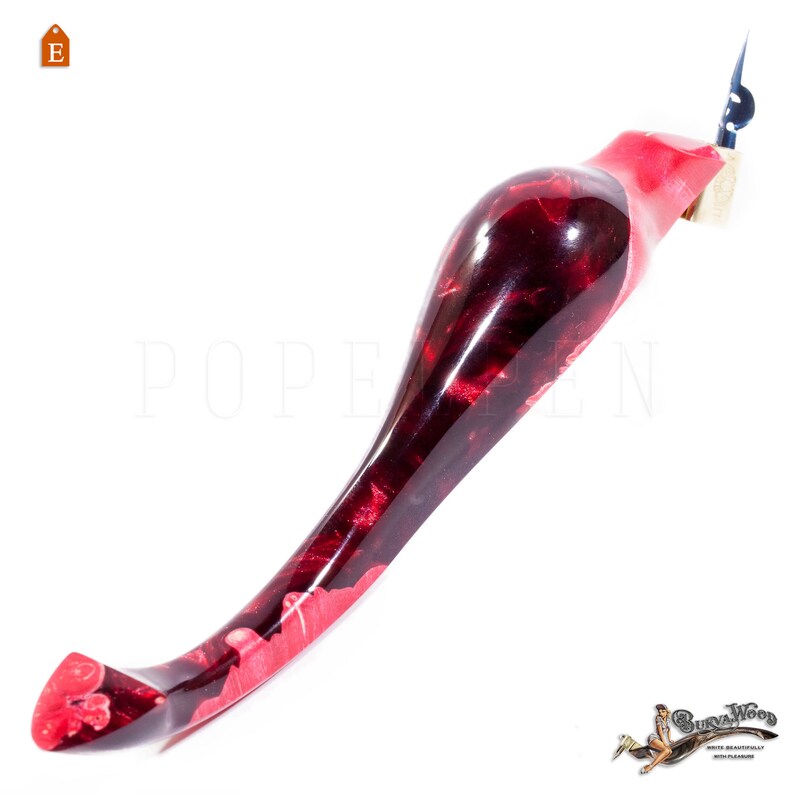 GARNET Ergonomic Oblique pen holder Christmas calligraphy Pointed Pen Script Spencerian Copperplate Penmanship