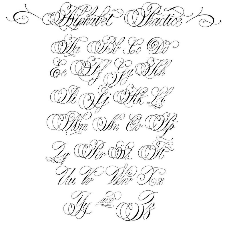 calligraphy font download practice sheets italic hand