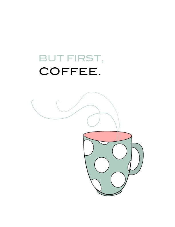 But First Coffee Coffee Mug Green Mug Instant Download | Etsy
