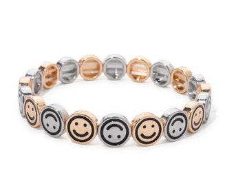 Smiley Face Bracelet: Cheerful Stacking Jewelry