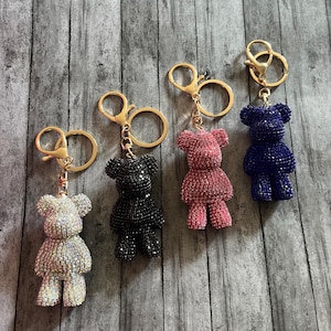 Bling Bear keychain, teddy keychain, purse charms, bear purse charm keychains, bag charms, adorable bears