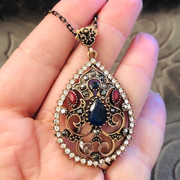BOHEMIAN BABYLON LONG BEADED NECKLACE GOLD
