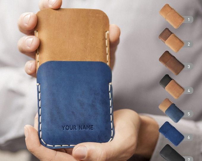 Personalized Case for OnePlus, Rugged Leather Wallet, Optimally Sized for Any Phone