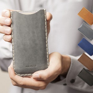 Custodia in pelle personalizzata per Fairphone, Incidi il tuo nome o iniziali, disponibile in tutti i formati
