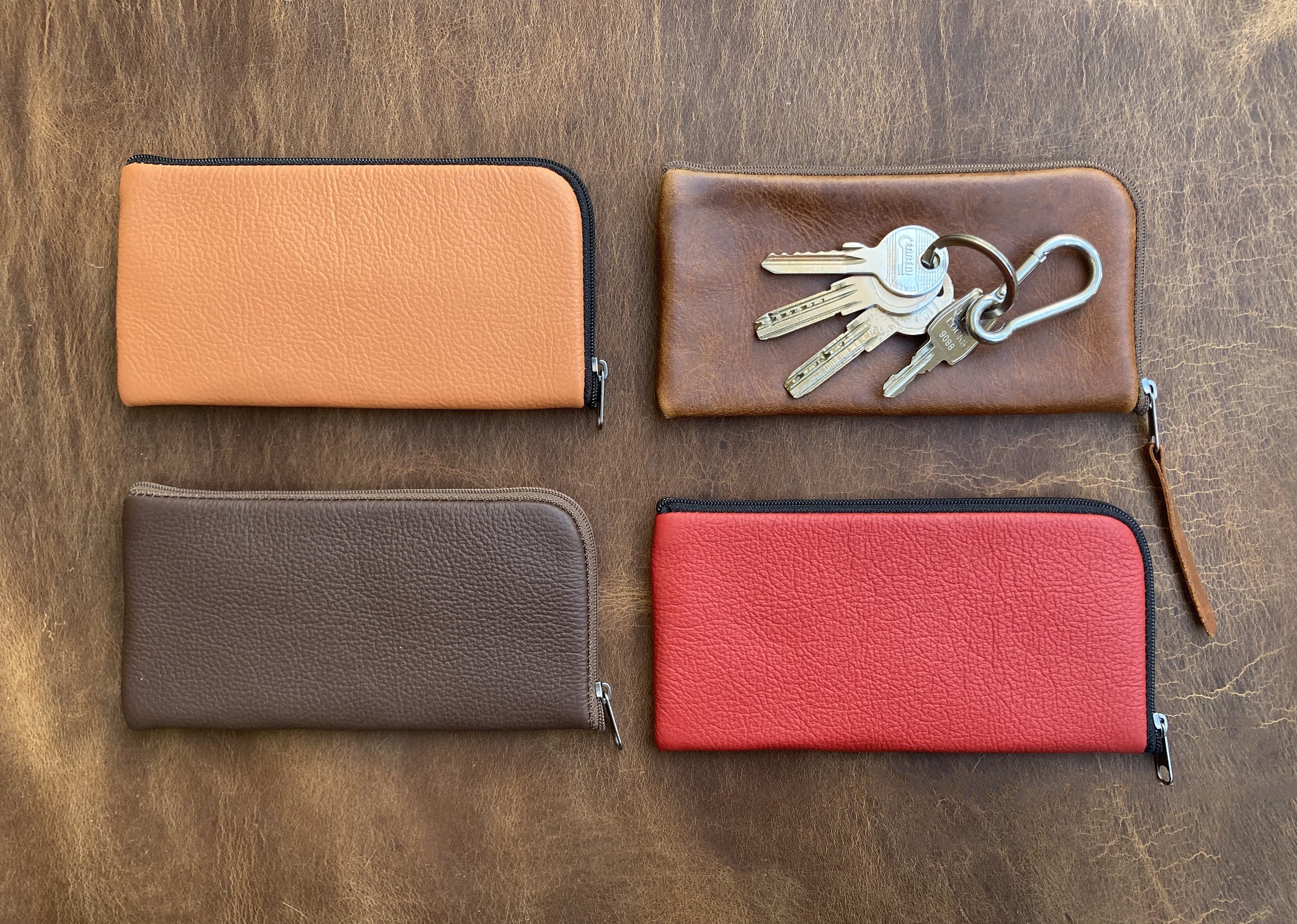 Leather key holder/key ring with 2 compartments | Tonyperotti.com