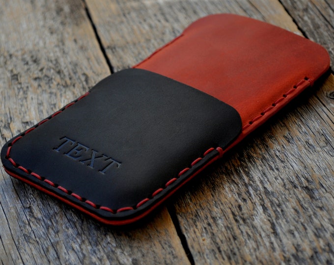 Hand Stitched Leather Case for Nokia  - Cover with Card Pocket - FREE Personalization