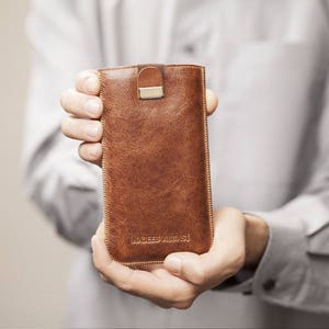 Leather Case for Sony Xperia, Cover with Magnetic Flap, FREE Personalization
