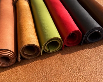 Soft Italian Leather Sheets 1.3-1.5 mm thick. Pre Cut DIY Panels for Repairs, Crafts and Hobby, Art Projects.