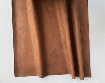 Full Grain 1.3 mm thick Leather.  Scratched and rubbed areas.  Perfect for Projects, Art Crafts and Hobby.