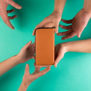 Couleur peau d'orange - Étui en cuir - pour Google Pixel - Sac à main à fermeture zippée