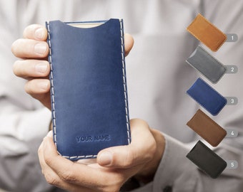 Housse en cuir pour iPhone, étui personnalisé pour pochette en mousse faites Coque