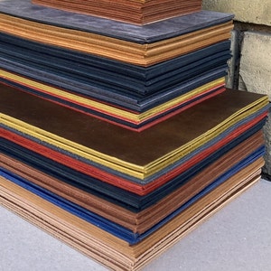 Crazy Horse Leather Sheets for Crafts and Hobby. Pre Cut DIY Panels Pieces for Projects. 1.8-2.1mm / 5 oz.