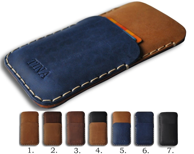 Leather Case for Nokia. Personalised Cover, Hand Sewn, Strong Seam