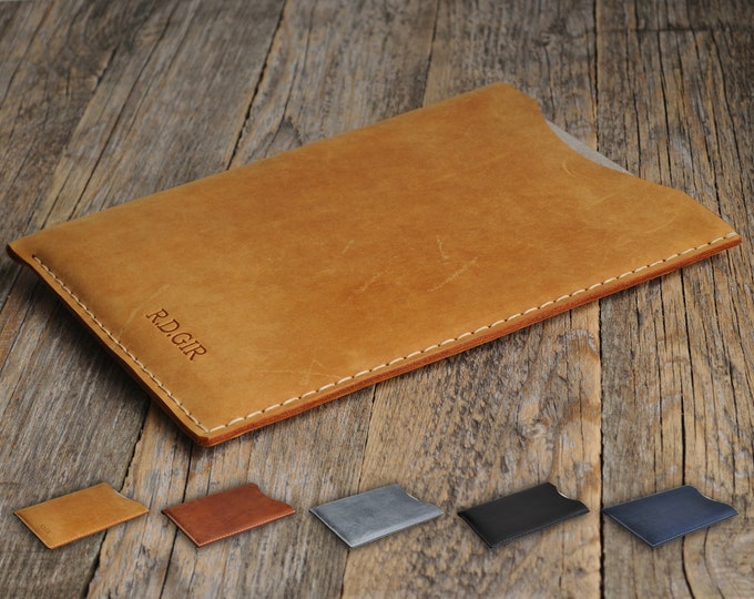 Case for reMarkable 2 (and 1st. Gen) Paper Tablet, Cover PERSONALIZED Leather Sleeve. Handstitched.