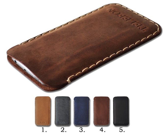 Personalised Leather Case for Fairphone, Rough Style Pouch Shell