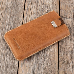 Custodia morbida in pelle italiana per Nokia, cover marrone con cinturino magnetico, custodia personalizzata