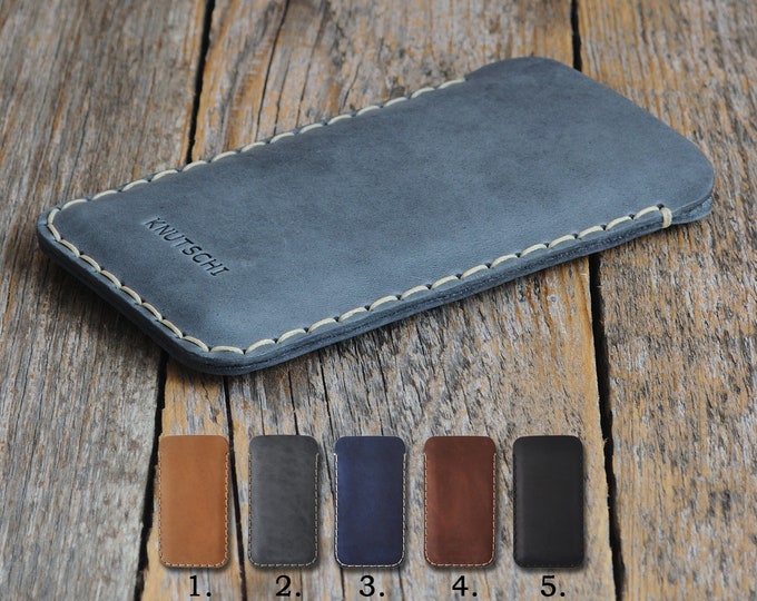 Hand Stitched Case for OnePlus, Bovine Leather Sleeve, Custom Sizes, FREE Personalization