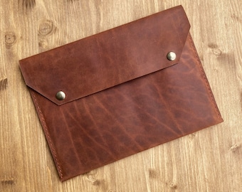 Professionally Hand Stitched Leather Case for iPad 12.9, 11, 10.5, 10.2, mini 7.9 and Other iPad (please specify), PERSONALIZED Cover Sleeve