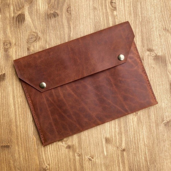 Professionally Hand Stitched Leather Case for iPad 12.9, 11, 10.5, 10.2, mini 7.9 and Other iPad (please specify), PERSONALIZED Cover Sleeve