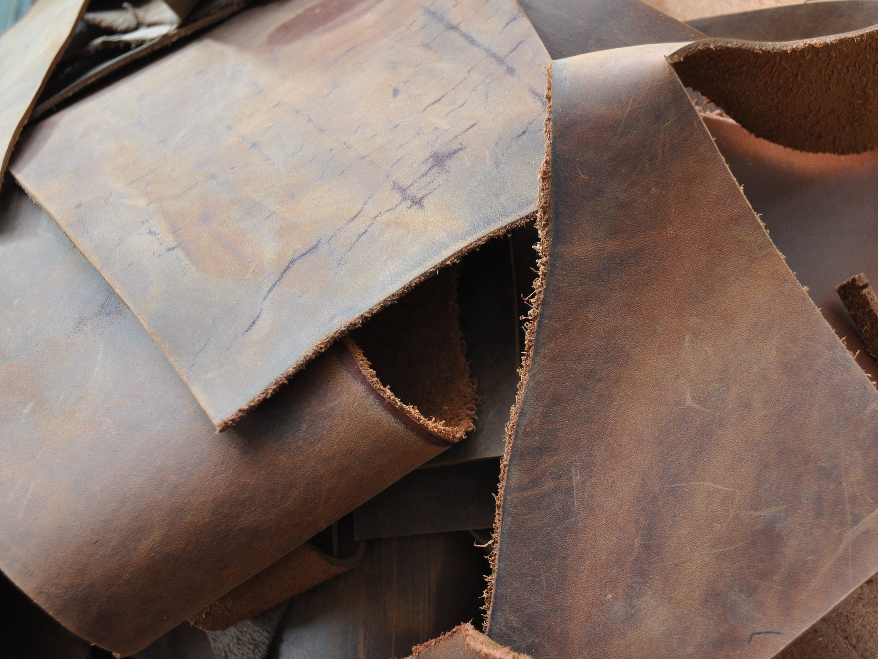 Dark Brown Bovine Cowhide Leather Pieces 18 kg Bag Of Scrap Etsy