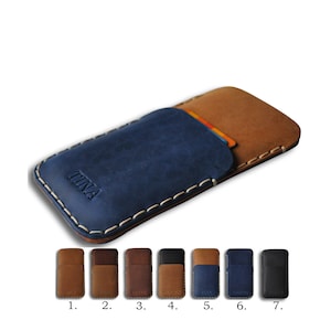 Leren hoesje voor OnePlus, GRATIS personalisatie, etui in ruwe stijl met kaartvak