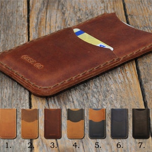 Capa de Couro para Nokia - Capa PERSONALIZADA - Bolsa com Bolso para Cartão