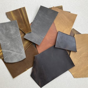 Mix Leather Pieces, Crazy Horse Bovine Cowhide, Sheets for DIY, Crafts, Hobby. 1,6mm 2,2mm thick Scraps. 500g 2kg offcuts. zdjęcie 4
