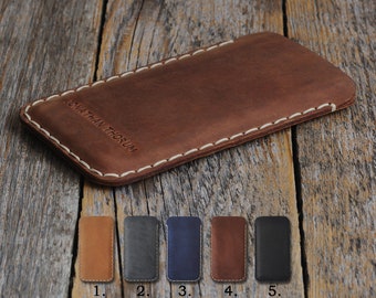 Hand Stitched Leather Case for Motorola, FREE Personalization, Custom Size