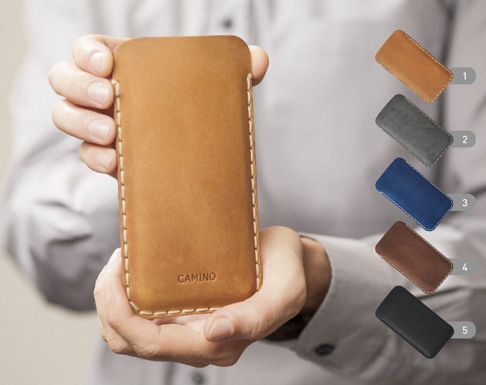 Leather Case for Fairphone, ENGRAVED Your Text For Free, Customizable Optimally Sized