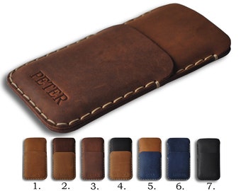 Personalised Case for Fairphone, Professionally Hand Stitched Leather Pouch, Custom Any Sizes