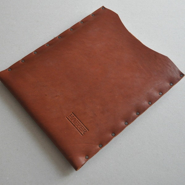 iPad leather case for 2, 3 and Retina brown waxed leather sleeve cover Raw style