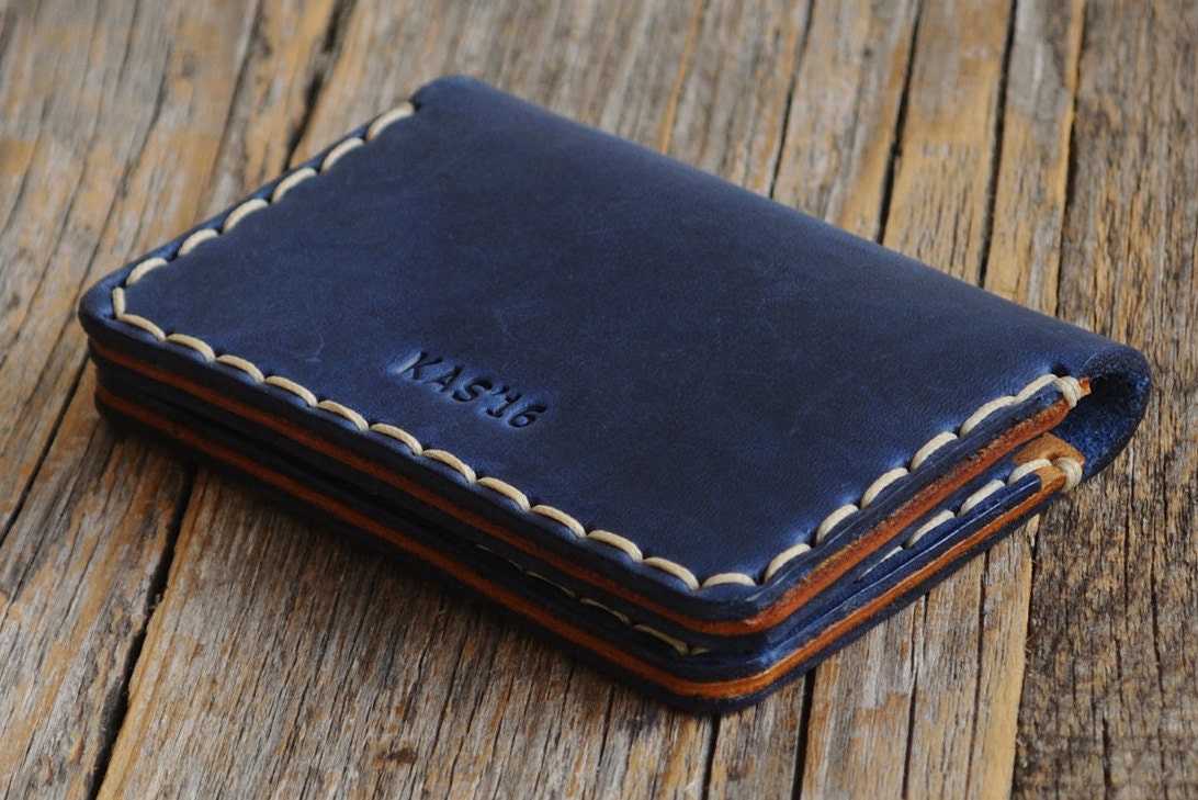 Blue Leather Wallet 